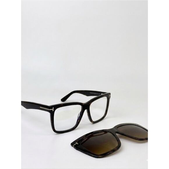 New Tom Ford FT6069-B 001 Black Clip-On Sunglasses and Black Frame Eyeglasses main image 6